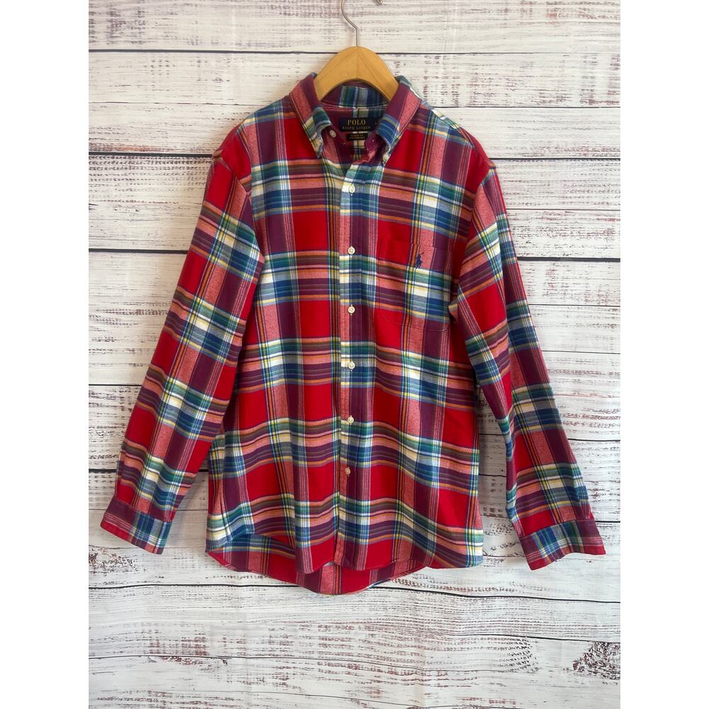 Polo Ralph Lauren Plaid Button-Down Shirt Classic Fit Size Medium